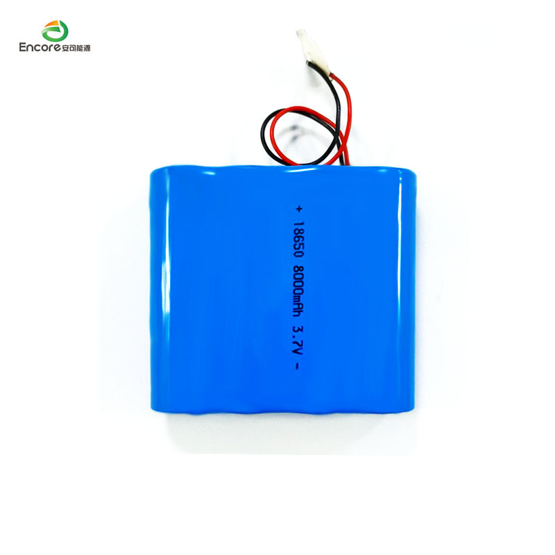 18650 8000mAh 3.7V లిథియం అయాన్ బ్యాటరీ ప్యాక్