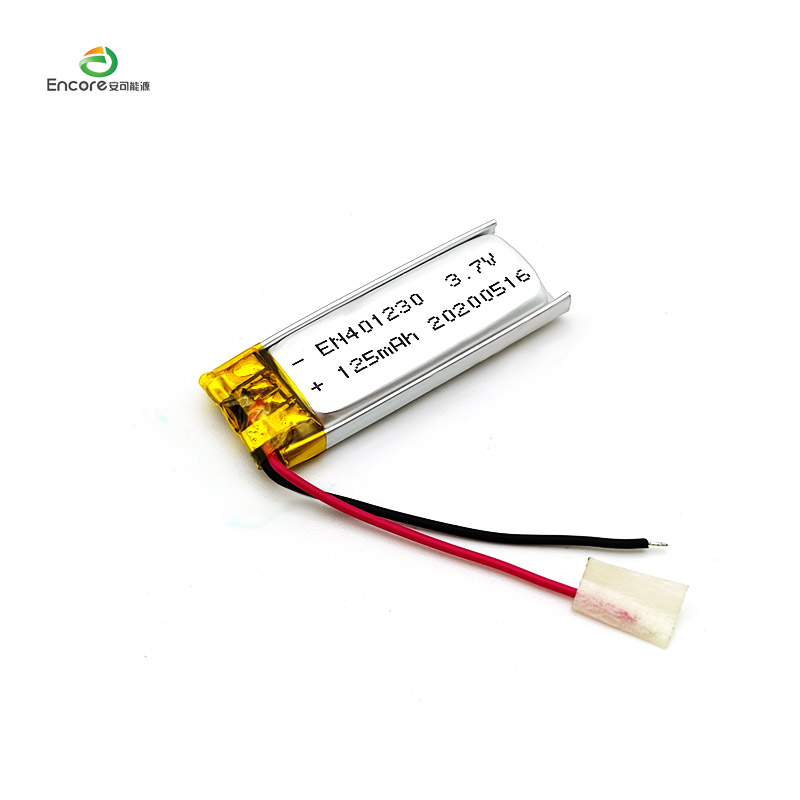 3.7v 125mah స్మార్ట్ ధరించగలిగే పరికరాలు Lipo బ్యాటరీ