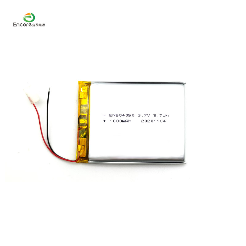 UL తో పోర్టబుల్ మార్పిడి పరికరం కోసం 504050 3.7v 1000mah lipo JST కనెక్టర్ లిథియం పాలిమర్ బ్యాటరీ